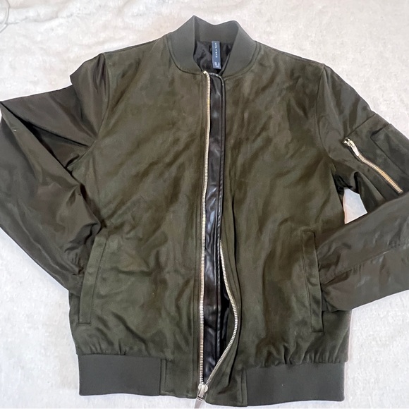 Zara Man Bomber Jacket size M color charcoal black - Picture 5 of 12